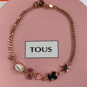 Vintage TOUS Sweet Things Mixed Gemstone & Rose Gold Bracelet